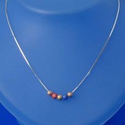 SPC 16" COBRA CHAIN WITH COLOURED BEADS=
