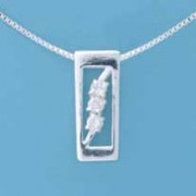 SPC 16" BOX CHAIN WITH CZ PENDANT      =