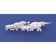 SPC WALKING ELEPHANT FAMILY BROOCH     =