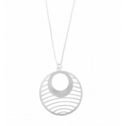 SPC FANCY ROUND CUTOUT PENDANT/16"CHAIN