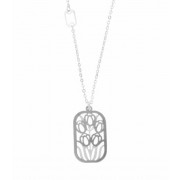 SPC FANCY RECT FLOWER PENDANT/16 CHAIN