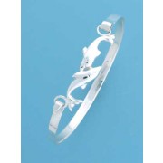 SPC DOUBLE DOLPHIN CLIP BANGLE         =