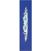 SPC 2 TEARDROP BLUE TOPAZ FANCY BANGLE =