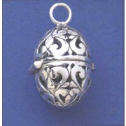 SPC 22MM OVAL FILIGREE BALL PENDANT    =