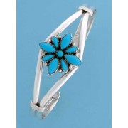 SPC TQ FLOWER D SECT.WIRE CUFF BANGLE  =