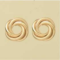 GWT PLAIN/DIMPLED KNOT STUDS