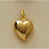 GWT 15mm HOLLOW HEART PENDANT