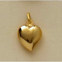 GPC 12mm HOLLOW POLISHED HEART PENDANT =