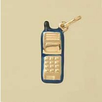GWT BLUE ENAMEL MOBILE PHONE CHARM