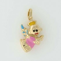 GWT ENAMELLED FLYING ANGEL CHARM