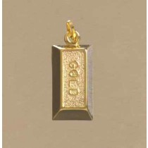 GWT HOLLOW GOLD INGOT PENDANT         -