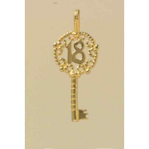 GWT FANCY 18 KEY PENDANT