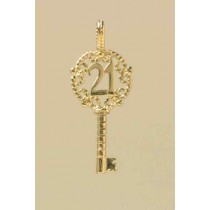 GWT FANCY 21 KEY PENDANT