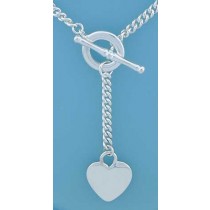 SWT 18" SOLID CURB TIF HEART CHAIN