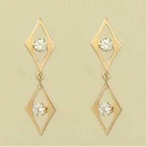 GPC CZ DIAMOND SHAPE STUDS/DIAMOND DROPS