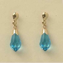 GPC CAPPED TEARDROP BLUE CRYSTAL DROPS =