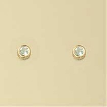 9ct 25pt DIAMOND RUB SET STUDS