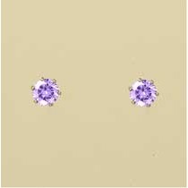 GPC 6mm LILAC CZ CLAW SET STUDS