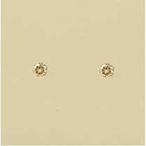 GPC 3mm CHAMPAGNE CZ SET STUDS