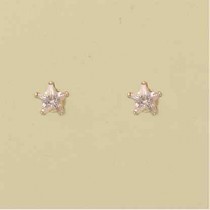 GPC 5mm CZ CLAW SET STAR STUDS-PINK