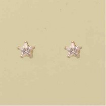 GPC 5mm CZ CLAW SET STAR STUDS-PINK