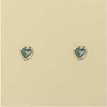 GPC 3MM RUB SET BLUE TOPAZ HEART STUD