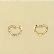 GPC  9mm GOLD TIF HEART STUDS          =