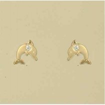 GPC SMALL CZ SET DOLPHIN STUDS         =