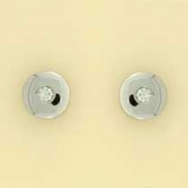 GPC 3mm CZ SET 9mm WHITE BUTTON STUD