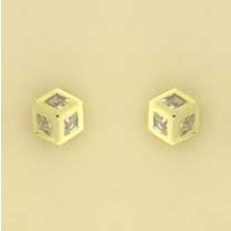 GPC 8mm CZ CUBE ILLUSION STUDS