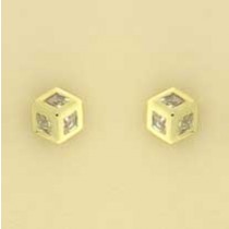 GPC 8mm CZ CUBE ILLUSION STUDS