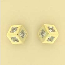 GPC CZ 10mm CUBE ILLUSION STUDS