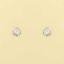 GPC WHITE GOLD 4mm CZ SET BUTTON STUD  =