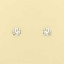 GPC WHITE GOLD 4mm CZ SET BUTTON STUD  =