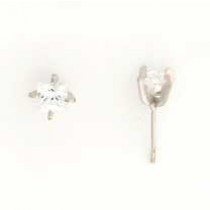 GPC WHITE CLAW SET 5mm SQUARE CZ STUDS