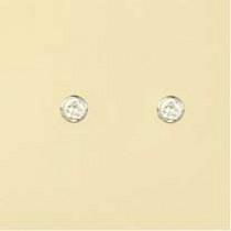 GPC WHITE GOLD 3mm RUB SET CZ STUDS    =