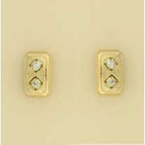 GPC 2 CZ SET FANCY CURVED RECT.STUDS   =