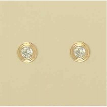 GPC 4mm CZ SET 7mm GROOVED RIM STUDS