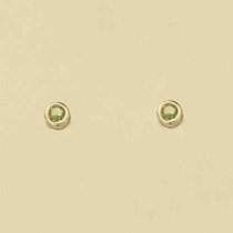 GPC 3mm PERIDOT RUB SET STUDS