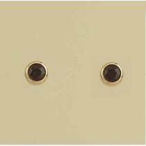 GPC 4MM GARNET RUB SET STUD