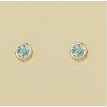 GPC 5MM BLUE TOPAZ RUB SET STUD        =