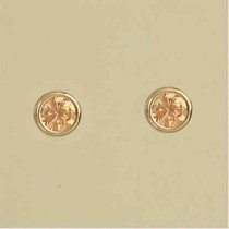 GPC 6mm CHAMPAGNE CZ RUB OVER STUDS