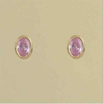 GPC 8x6mm OVAL LILAC CZ STUDS