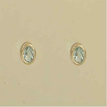 GPC 6x4mm OVAL BLUE TOPAZ STUDS        =