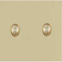 GPC 6x4mm OVAL CZ RUBSET STUDS