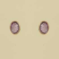 GPC 7x5mm OVAL PURPLE CZ RUB SET STUDS