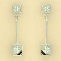 GPC 9 WHITE 4mm SQ.CZ SET FANCY DROPS