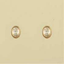 GPC 6x4mm OVAL RUBSET CZ STUDS         =