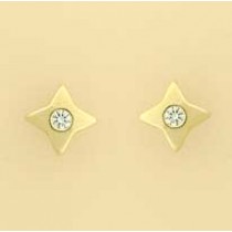 GPC 3mm CZ SET 4 POINT STAR STUD