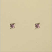 GPC 3mm SQUARE COL.CZ RUBSET STUDS-AMY =